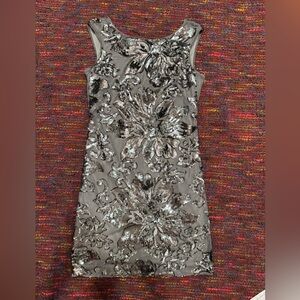White House Black Market Black and Gray Sequin Mini Dress, size 2, worn once